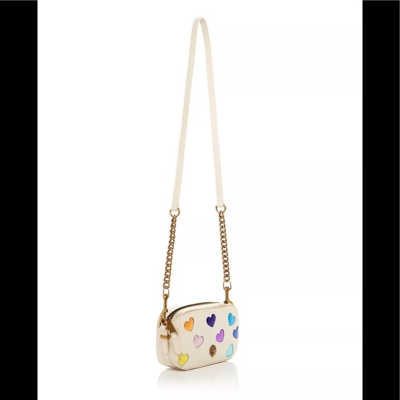 KURT GEIGER LONDON Shoreditch Small Multicolor Heart Leather Camera Bag - Picture 6 of 7